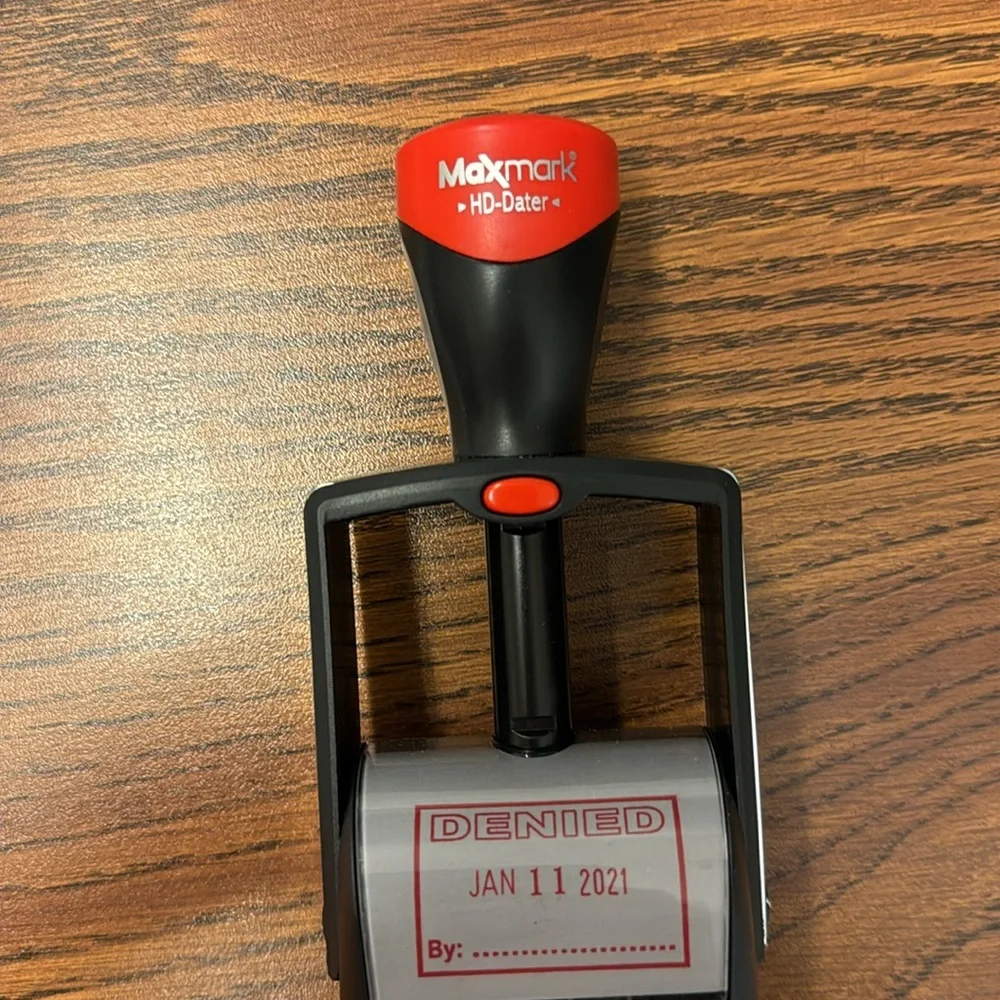 Premium self-inker with Band Shield Technology. Never used except to test.